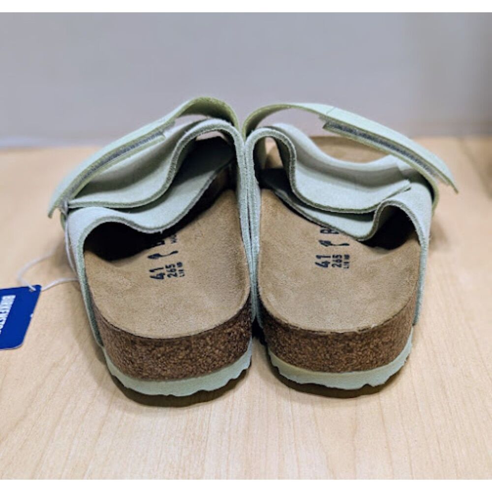 Birkenstock Kyoto Green Suede & Leather Slide Sandals Women's 10 EU 41 NWT - Picture 7 of 13